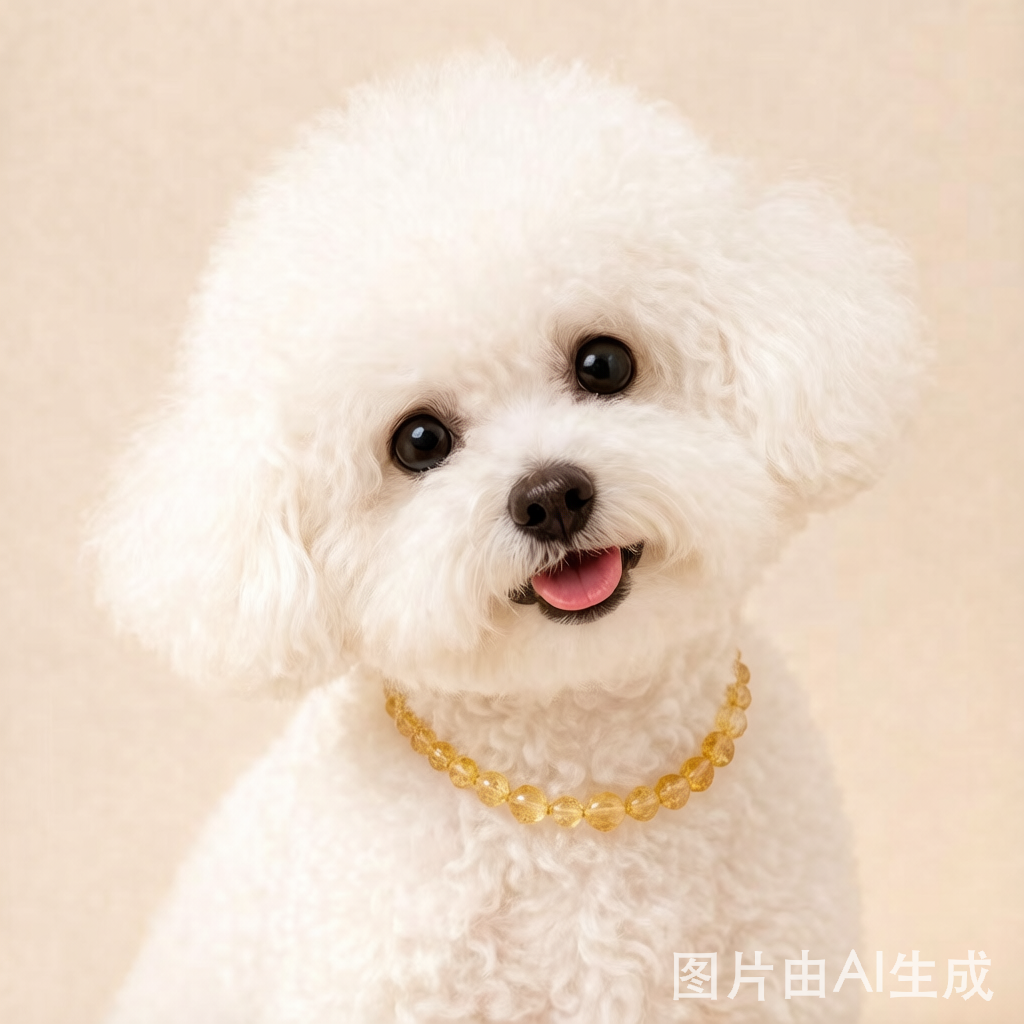 Citrine Beaded Dog Collar