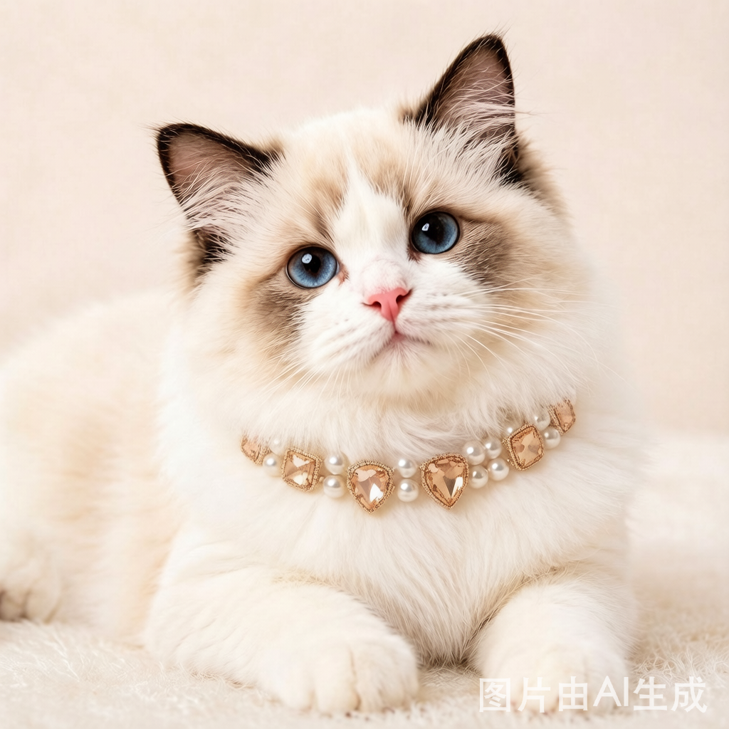 Pearl Collar Champagne Pink Gem Pendant