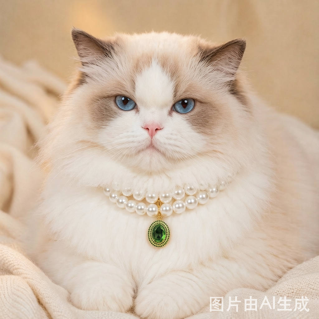 Pearl Collar Green Gem Pendant