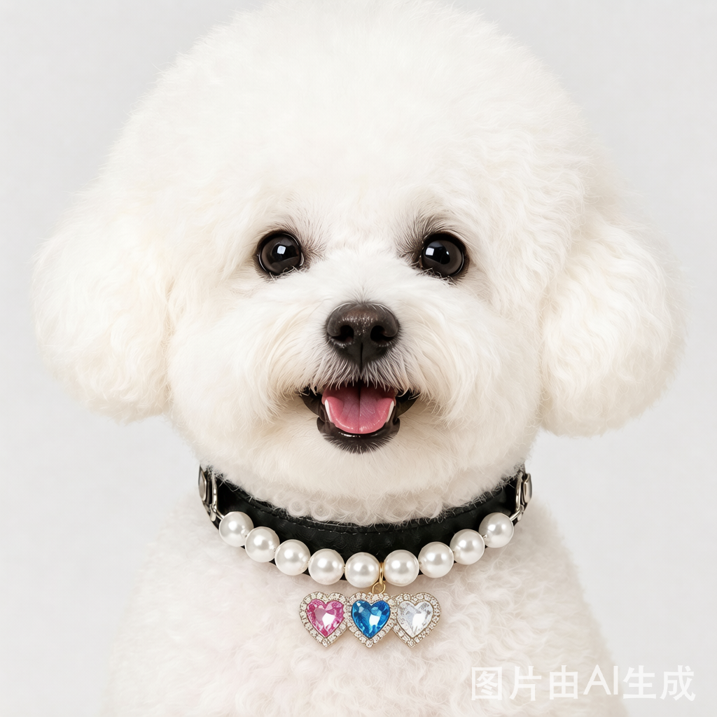 Tri-color Heart Rhinestone Pearl Collar