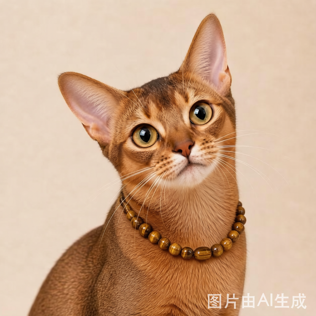 Tiger Eye Crystal Cat Collar
